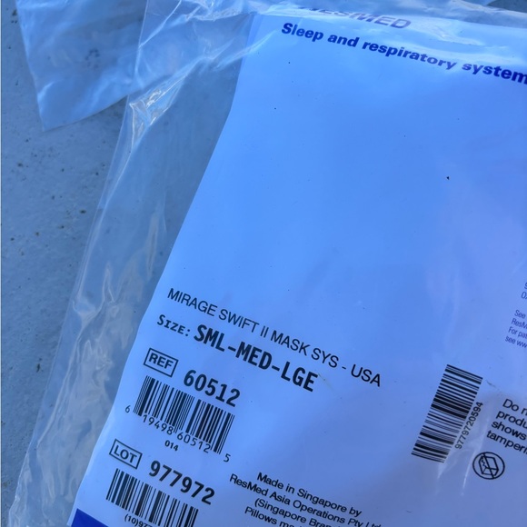 Mirage Swift II Mask System Headgear & Cushions S/M/L 60512 NEW x4 pack - Picture 2 of 4